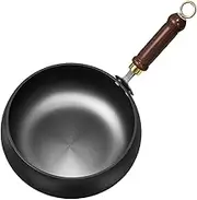 Chinese Wok - Cooking Stir-Fry Wok Pan Non-Stick - Heat-Resistant Iron Cookware, Meal Making Tool for Household Induction Cooktop, Electric Stove