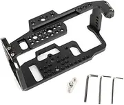 Aluminium Alloy Camera Cage Extension Frame Kit, Wear, for BMPCC 4K/6K Cinematic Cameras, with Multiple Screw Holes, Rubber Cushion, Battery and Storage Card Insert Smoo