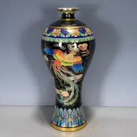在飛比找Yahoo奇摩拍賣-7-11運費0元優惠優惠-歐洲回流古董古玩老瓷器清代乾隆年制琺瑯彩描鳳紋梅瓶瓷器擺件