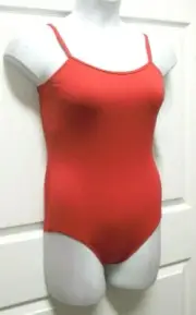 Body Wrappers Camisole Leotard Cloverleaf Back Scarlet Red Ladies/Child P825