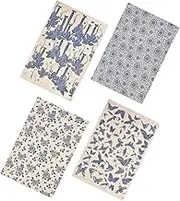 HOODANCOS 4 Sheets Pottery Underglaze Paper Transfer Decals of Cuttable Decals for DIY Crafts High Temperature Resistant Easy to Use for Pottery Decoration