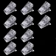Nail Tips Clip,Nail Clips,Nail Forms,YIMART Quick Building Nail Tips Clip Plastic Transparent Finger Extension Clip Clamp Extension UV LED Builder DIY Manicure For Nails Salon (10pcs)