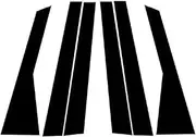 HOUV 6Pcs Glossy Black Pillar Posts Fit for Audi A6 C8/4K 2019 2020 2021 2022 2023 Window Door Column B C Sticker Cover Trim Decor