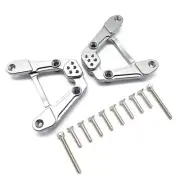 GPM Racing Aluminum Adjustable Rear Damper Mount Silver : Axial 1/6 SCX6