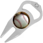 Baseball Glove Golf Ball Marker Divot Repair Tool Bottle Opener