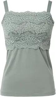 Kaya Beauty Laboratory(カヤビューティラボ) Kaya Beauty Lab Madeleine Cup Cotton Blend Bra Cami 24 Women's Wire-Free Contour Bra Cami, Green, (sage Green), LL