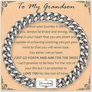 Nupdot Gifts for Dad Son Grandson Grandpa Uncle Nephew Brother Mens Cuban Link Chain Bracelets Present Jewellery for Christmas Birthday Gifts for Men Him