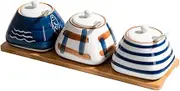 Ceramic spice jar， Ceramic Sugar Tank Set Sugar Bowl with Lid Household Seasoning Pot Kitchen Seasoning Container Spice Can
