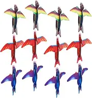 SOPOTUTU 48Pcs Dinosaur Foam Gliders Airplane for Hand Throwing Flying Aircraft Party Favors for Classroom Activities and Birthday Random Color