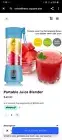 Portable Blender Mixer Juicer Fruit Rechargeable USB Cup Mini Machine PINK