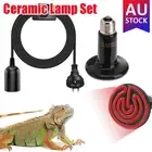 E27 Infrared Ceramic Heat Lamp Bulb + Holder For Reptile Pet Chicken Brooder oz