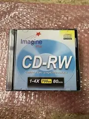 10Pk Imagine Plus CD -RW 1- 4X 700 MB 80 Mins Blank Compact Rewritable Disc