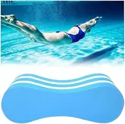 Swimming Float Kickboard,EVA 5-Layer Pull Buoy Leg Float,Pool Training Aid,Legs and HIPS Support for Beginners, Blue White