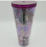 Starbucks Fall 2022 Foil Berry Woodland Mushrooms Venti 24oz Cold Cup NWT