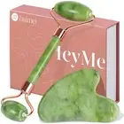 IcyMe Gua Sha & Jade Roller Facial Tools Face Roller and Gua Sha Set for Green