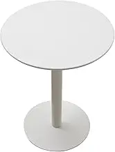 Tall Bistro Pub Table, Kitchen Living Room Round Modern Bar Tables Tea Able Snack Table, End Side Table Coffee Table for Small Space Events or Home Use, White(40x72cm)