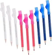 SEWACC 9Pcs Water Soluble Marking Pencils for Fabric Tailor Chalks for Sewing Crafting Embroidery Ergonomic Design Lines Non Staining Markers