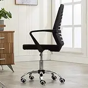 Adjustable Rotating Lifted Home Leisure Computer Chair Office Staff Conference Chair Black Frame Lifting Steel Foot for Boss Men Women Teens Teacher for Women Men Teen Boys and Girls Older