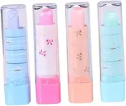 GARVALON 10pcs Lipstick Shaped Novelty Erasers Creative Pencil Erasers for and Students Fun and Unique Stationery Styles