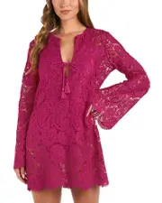 L'Agence Ansley Paisley Crochet Cover Up Dress
