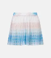 [Missoni] Missoni Zigzag ombré lamé shorts UK 12 blue