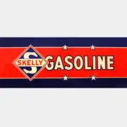 Skelly Flat Ad Glass (AG451) - SEE DESCRIPTION