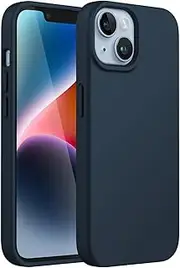 JETech Silicone Case for iPhone 14 6.1-Inch, Silky-Soft Touch Full-Body Protective Phone Case, Shockproof Cover with Microfiber Lining (Navy)