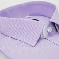 在飛比找momo購物網優惠-【金安德森】紫色白條紋窄版短袖襯衫