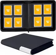128Pockets Toploader Binder Holds Top Loaders, 4-Pocket Top Loaders Binder Album, Toploader Card Binder for 3" x 4" Rigid Card Holders, Ringless Toploader Storage Folder (Black)