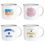 Wanda June Home By Miranda Lambert Game On 4 Piece 18 Ounce Stoneware Camper Mu