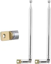 POBADY 2PCS 7 Section Telescopic FM/DAB Radio Antenna, 57.5CM/22.6IN for TV/FM/VHF/UHF Stereo DVB-T Reception