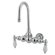 Elements Of Design DT0021PL Double Handle Wall Mounted Clawfoot - Chrome