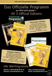 All 6 Official Program FIFA World Cup Germany 2006