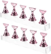 CANIGHT 2 Sets Nail Checkerboard Magnetic Nail Practice Rack False Nail Holder Acrylic Nail Practice Rack Acrylic Practice Stand Nail Tip Holder Nail Art Practice Rack Nail Stand