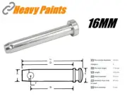 Excavator Linkage Digger Bucket Pin Tractor Pin 16mm x 97mm Zinc Plated