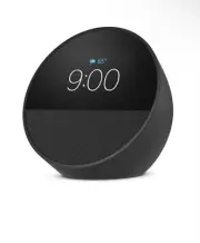 Echo Spot, Smart Alarm Clock with Vibrant Sound and Alexa (2024 Release)