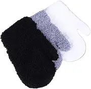 [HIXNUG] 3 Pairs Kids Winter Gloves Soft Warm Coral Fleece Gloves Stretch Mittens Children Gloves Snow Toddler Gloves, Multicolor, One Size