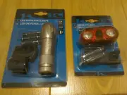 M-WAVE BIKE SAFETY LIGHTS. FRONT & REAR SET BICYCLE ELECTRONICS -BE SAFE BE SEEN