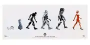 Battlestar Galactica Evolution of the Cylon Poster 12"x29" Quantum Mechanix NEW