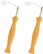 ARTIBETTER DIY Sewing Embroidery Kit 2 Punch Needles 2 Threaders Wooden Handle Easy Thread Passage for Craft Lovers