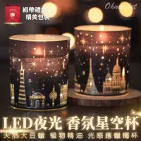 在飛比找露天拍賣優惠-台灣現貨 LED星空杯 香氛蠟燭 香薰蠟燭 蠟燭 大豆蠟 夜