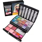Glamour Girl Makeup Kit: Eyeshadows, blushes, lipsticks, mirror, applicators, vi