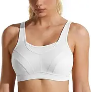 [WingsLove] Women's High Impact Sports Bra Full Coverage Wirefree Non Padded Workout Bra Plus Size