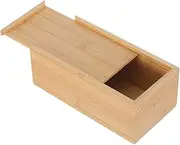 jojofuny Bamboo Storage Box with Slide Lid Unfinished Keepsake Box for Office Desk Capacity Decorative Storage for Organizing Documents Accessories