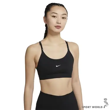 NIKE DF INDY U-NECK BRA 女運動內衣-黑-CZ4463010