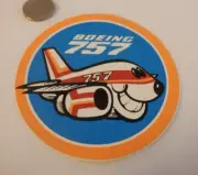 1980s BOEING 757 STICKER JET PLANE AIRPLANE COMPANY ENGINE AIRCRAFT BAC B.A.C.