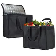 Insulated Grocery Bag Reusable Food Storage Bag Large Capacity Picnic Bag Foldable Travel Food Cooler Thermal Bag