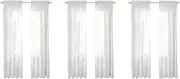 Window White Sheer Curtains 90 Inches Long 6 Panels Sheer White Curtains Clear Curtains Basic Rod Pocket Panel