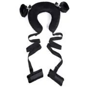 Bondage Restraint Under Bed System BDSM Fetish Wrist Ankle Straps Handcuffs