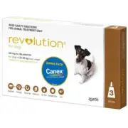 Revolution Brown for Small Dogs 5.1-10kg Flea & Worming Treatment Spot On 3 pack